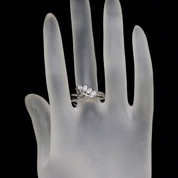 Pt900 マーキス ダイヤモンド リング 0.52ct