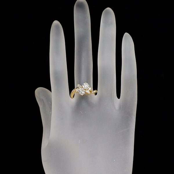 平和堂貿易 K18YG ダイヤモンド リング 1.18ct D0.41ct
