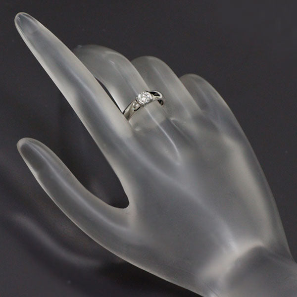 ティファニー Pt950 ダイヤモンド リング 0.35ct G VS2 VG/VG ドッツ ソリティア