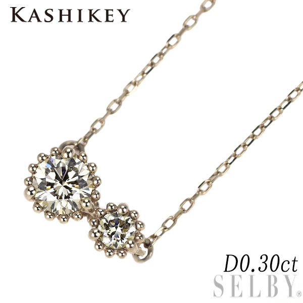 カシケイ/Kashikey K18BG ブラウン ダイヤモンド ペンダントネックレス 0.30ct ミル