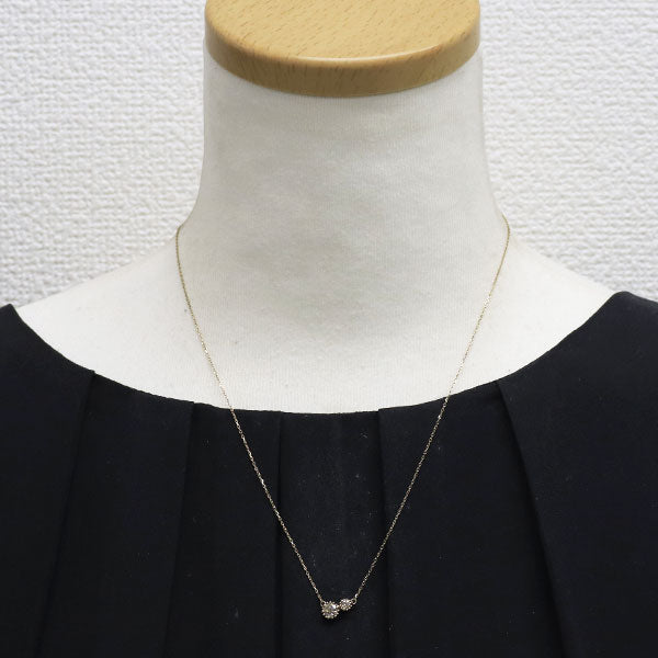 カシケイ/Kashikey K18BG ブラウン ダイヤモンド ペンダントネックレス 0.30ct ミル
