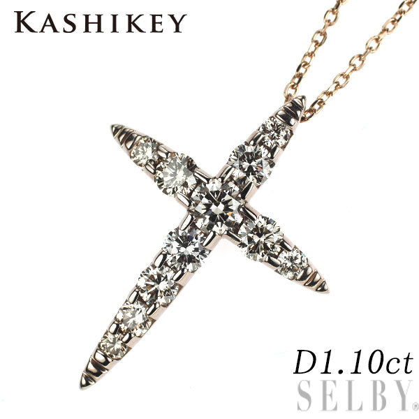 カシケイ K18BG ブラウン ダイヤモンド ペンダントネックレス 1.10ct