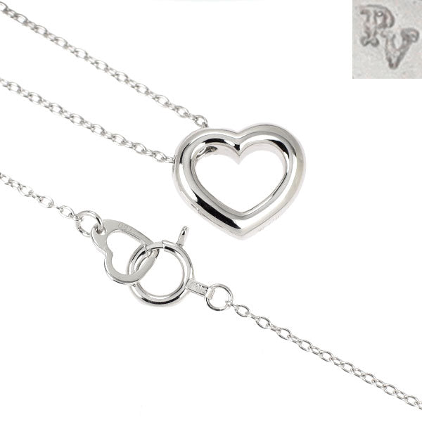 ポンテヴェキオ K18WG ダイヤモンド ペンダントネックレス 0.16ct ハート