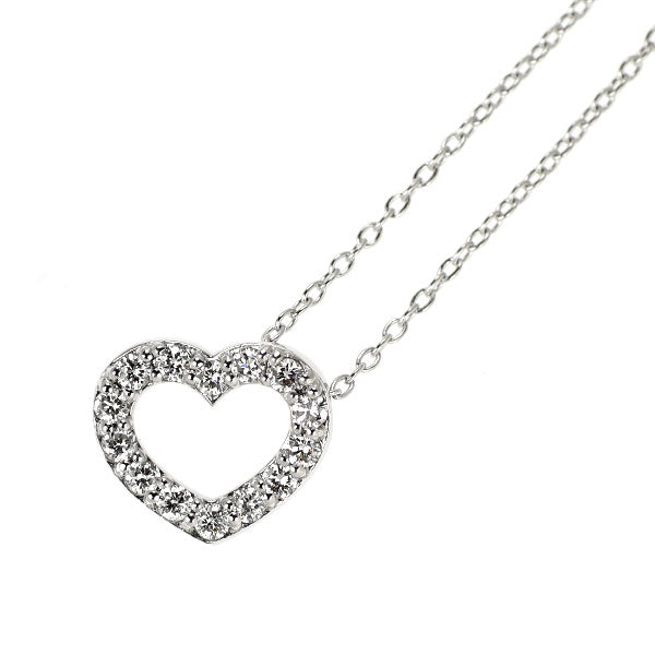 ポンテヴェキオ K18WG ダイヤモンド ペンダントネックレス 0.16ct ハート