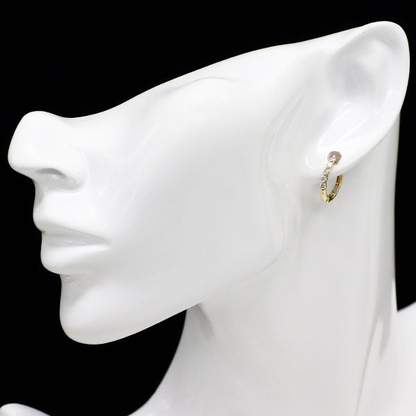 K18YG ダイヤモンド ピアス 0.32ct フープ