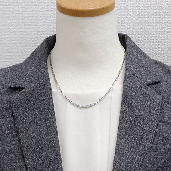 Pt850 ダイヤモンド ネックレス 5.00ct テニス