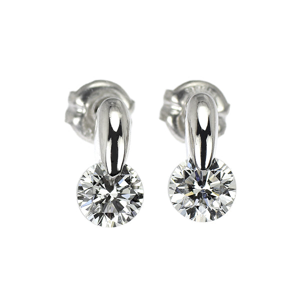 Pt900 ダイヤモンド ピアス 0.51ct E/F SI2 VG