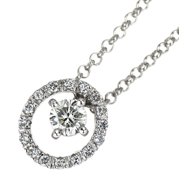 Pt900/ Pt850 ダイヤモンド ペンダントネックレス 0.163ct D0.087ct