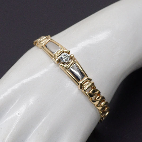 K18YG/ Pt850 ダイヤモンド ブレスレット 0.53ct