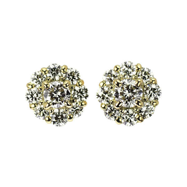 K18YG ダイヤモンド ピアス 0.74ct