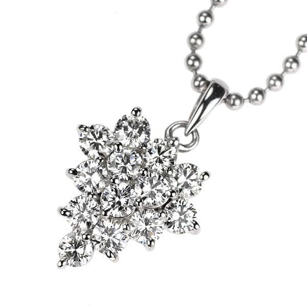 Pt900/ Pt850 ダイヤモンド ペンダントネックレス 1.06ct
