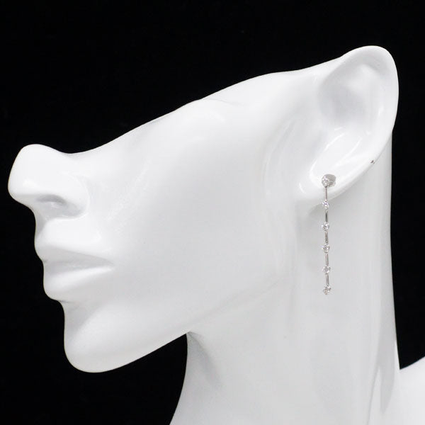 DTC K18WG ダイヤモンド ピアス 0.55ct LINE