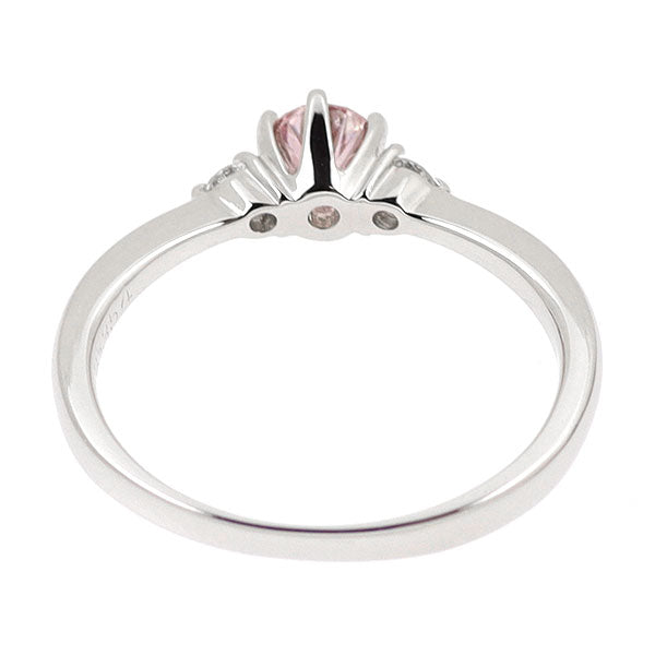 Pt900 天然ピンク ダイヤモンド リング 0.175ct FP SI1 D0.05ct