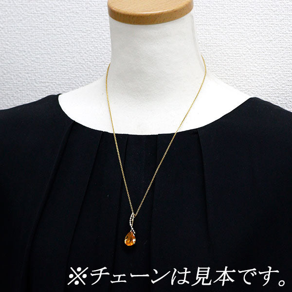 K18YG ファイアーオパール ダイヤモンド ペンダントトップ 3.49ct D0.16ct