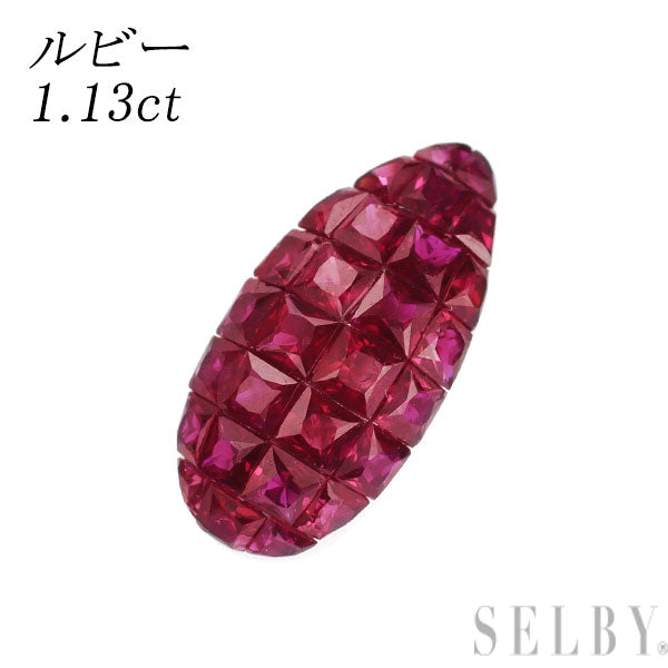 K18WG ルビー ペンダントトップ 1.13ct ミステリーセッティング