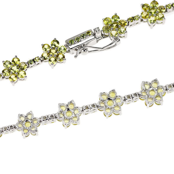 K18WG カナリーイエロートルマリン ダイヤモンド ペンダントネックレス 18.21ct D0.02ct