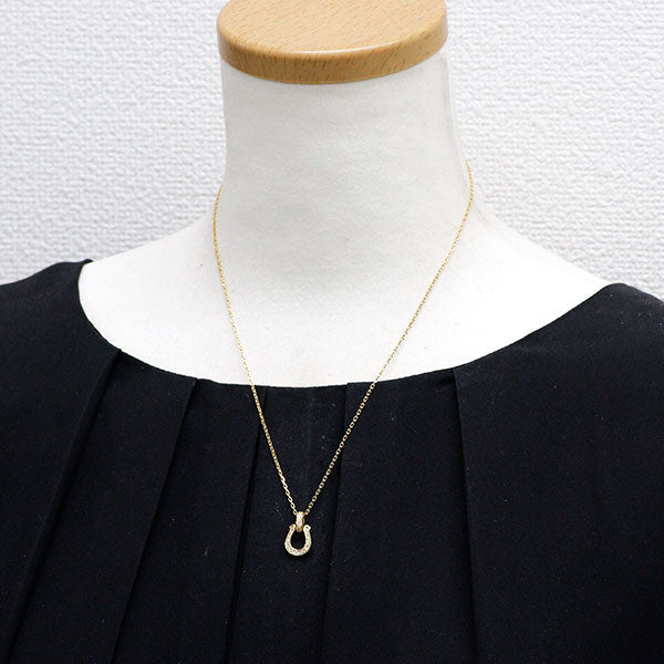シンパシー オブ ソウル K18YG ダイヤモンド ペンダントネックレス 0.14ct 馬蹄