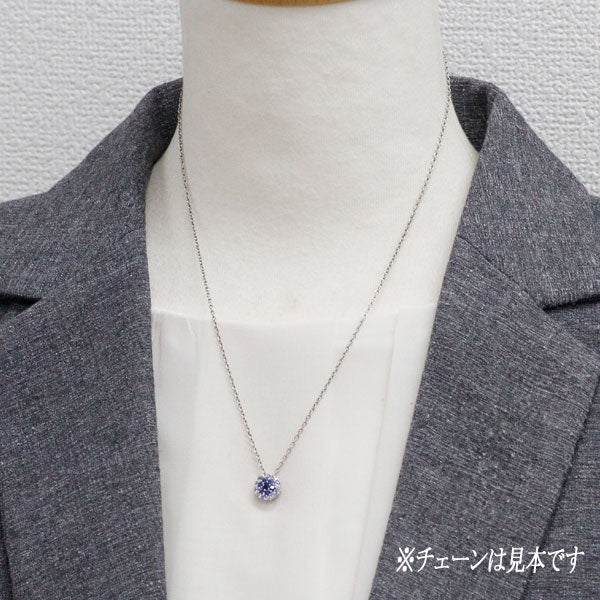 K18WG サファイア ダイヤモンド ペンダントトップ