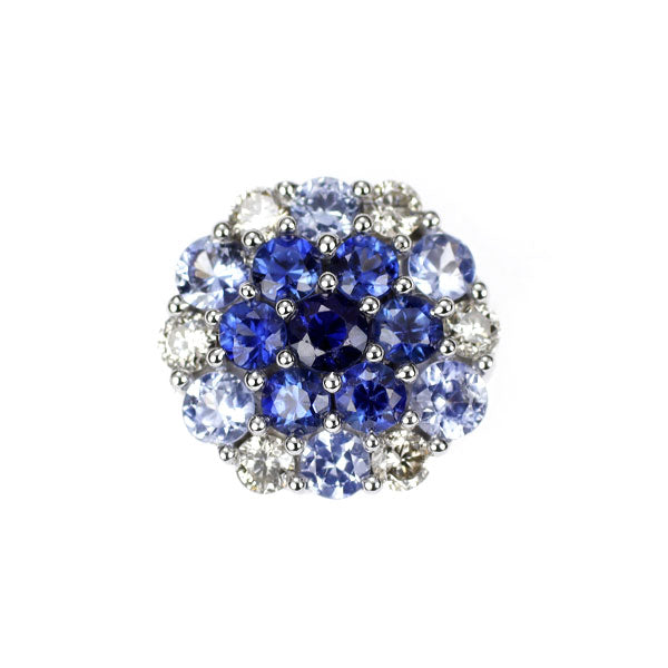 K18WG サファイア ダイヤモンド ペンダントトップ