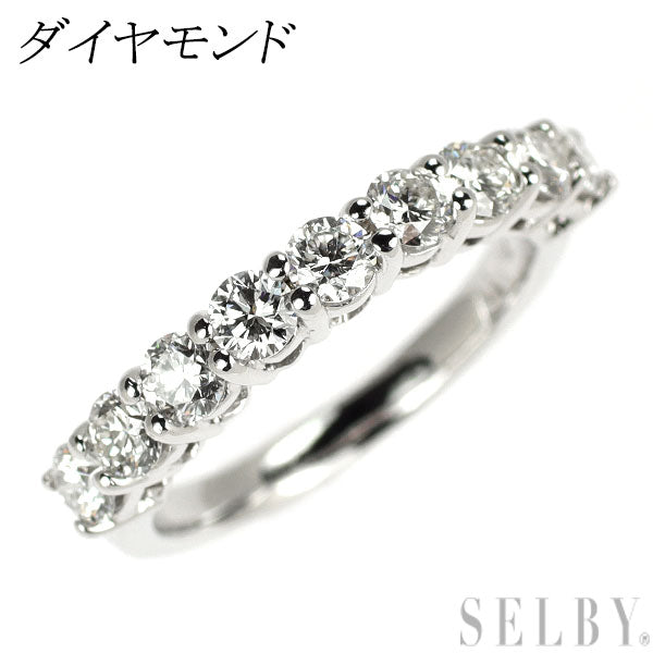 K18WG ダイヤモンド リング ハーフエタニティ