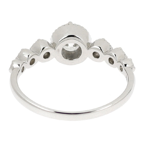 Pt900 ダイヤモンド リング 0.605ct D0.21ct