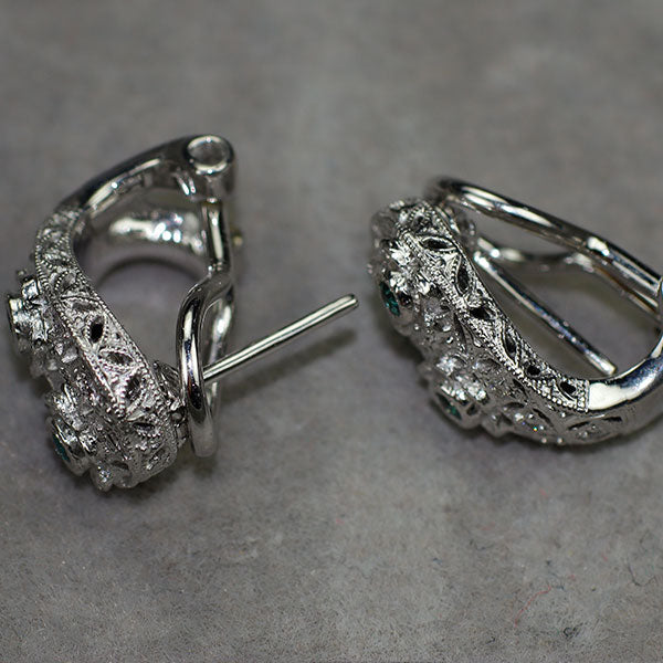 専用 K18WG アレキサンドライト・ダイヤモンド ピアス(両耳) 専用