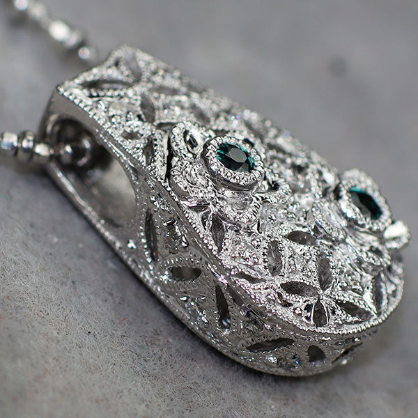 天然アレキサンドライト ダイヤモンド ステーションネックレス K18WG K18WG アレキサンドライトダイヤ ペンダント ネックレス 鑑別 宝石 贈り物