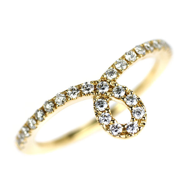 K18YG ダイヤモンド リング 0.19ct ピンキー