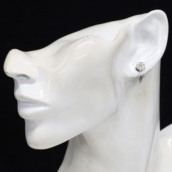 K18WG ダイヤモンド イヤリング 1.00ct フラワー