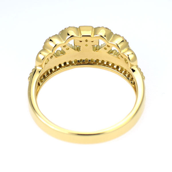 K18YG ダイヤモンド リング 0.26ct ティアラ
