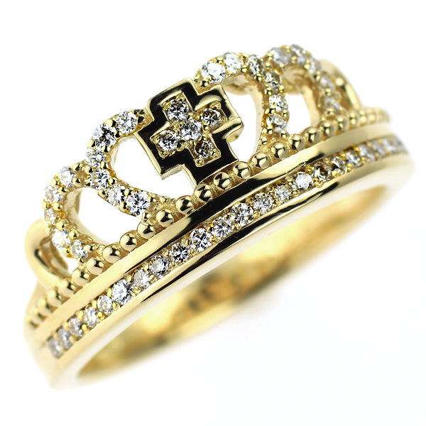 K18YG ダイヤモンド リング 0.26ct ティアラ