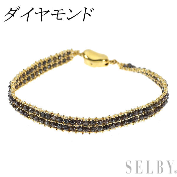 K18YG/SV ダイヤモンド ブレスレット