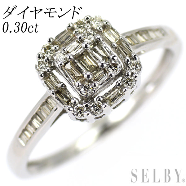 K18WG ダイヤモンド リング 0.30ct