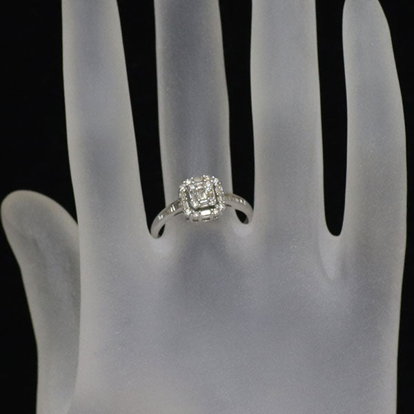 K18WG ダイヤモンド リング 0.30ct