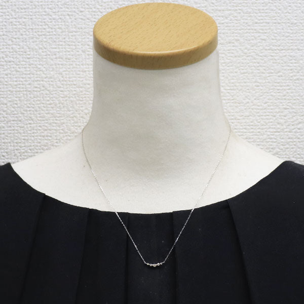 K18WG ダイヤモンド ペンダントネックレス 0.10ct