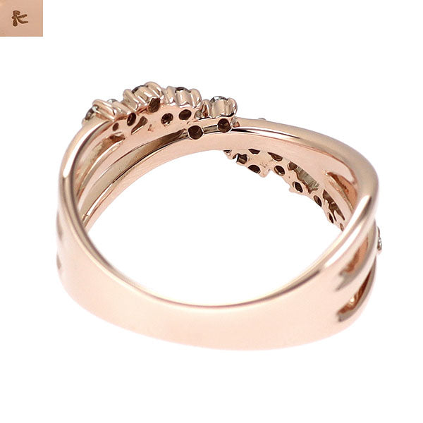 組曲 K10PG ダイヤモンド リング 0.18ct