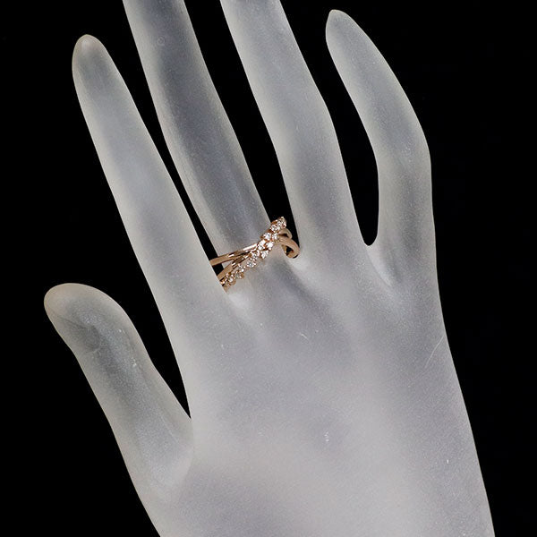 組曲 K10PG ダイヤモンド リング 0.18ct — セルビーオンラインストア