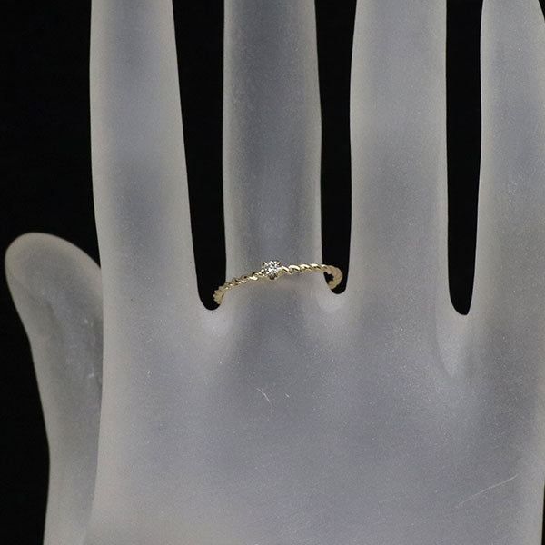 K10YG ダイヤモンド リング 0.03ct