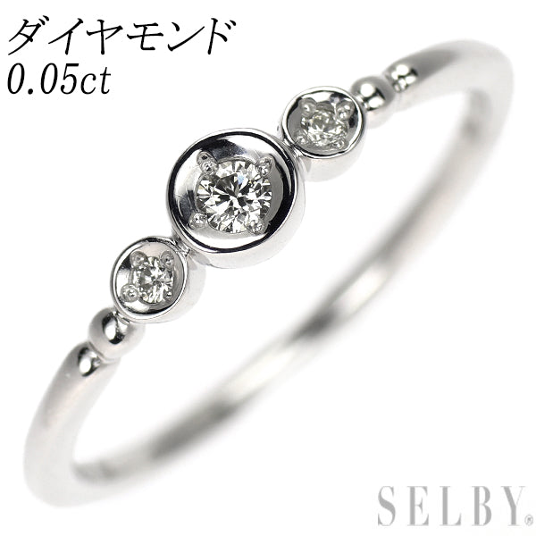 K10WG ダイヤモンド リング 0.05ct