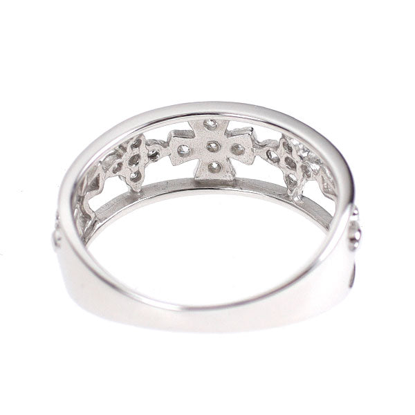 K10WG ダイヤモンド リング 0.13ct  クロス