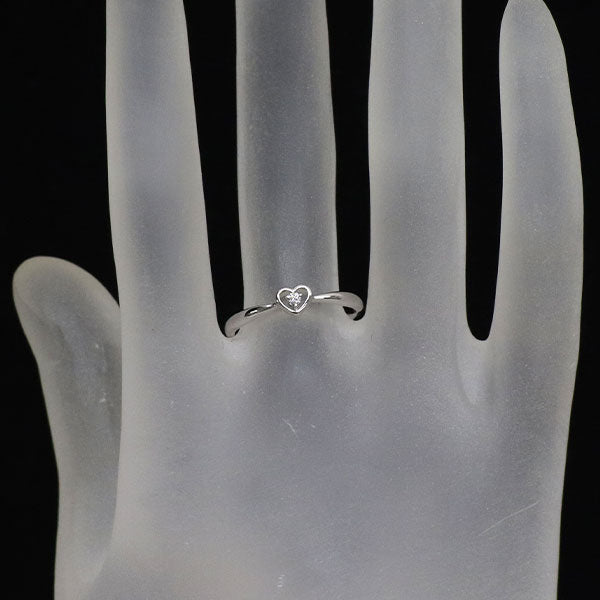 K10WG ダイヤモンド リング 0.02ct  ハート