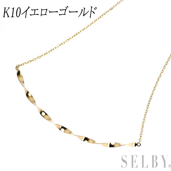 K10YG デザイン ペンダントネックレス