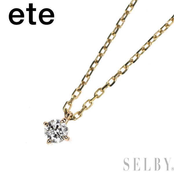 ete K10YG ダイヤモンド ペンダントネックレス
