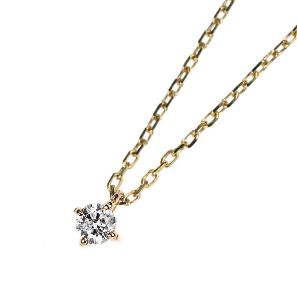 ete K10YG ダイヤモンド ペンダントネックレス