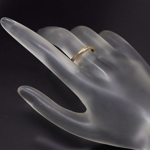 アガット K10YG ダイヤモンド リング 0.01ct