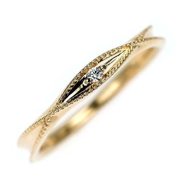 アガット K10YG ダイヤモンド リング 0.01ct