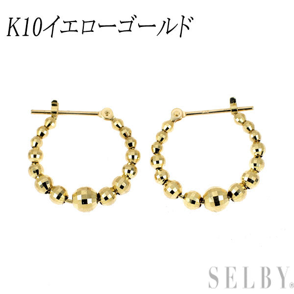 K10YG デザインピアス  フープ