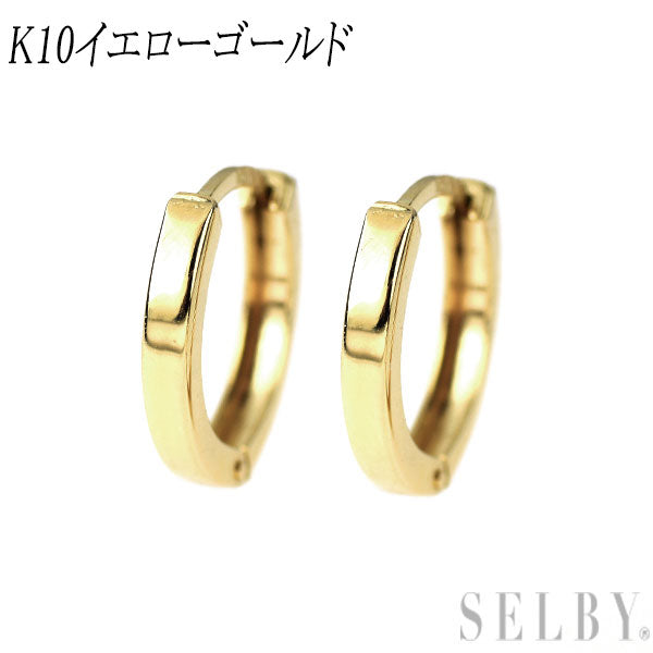 K10YG デザイン ピアス フープ — セルビーオンラインストア