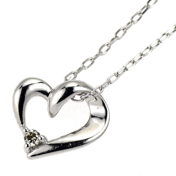 K10WG ダイヤモンド ペンダントネックレス