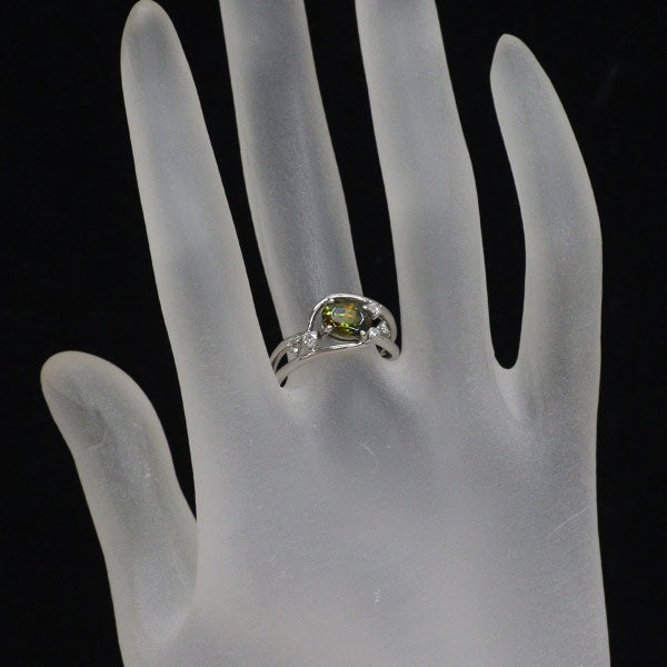 Pt900 スフェーン ダイヤモンド リング 1.22ct D0.13ct
